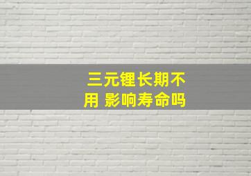 三元锂长期不用 影响寿命吗